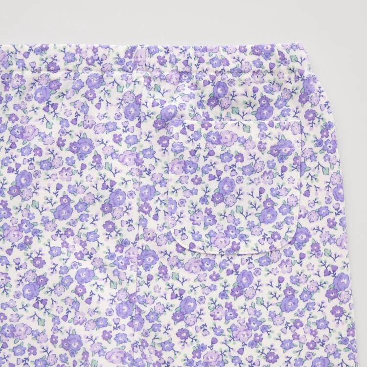 Purple Uniqlo Flower Print Baby Leggings - uniqlo-pants-leggings-baby, uniqlo-pants-baby, uniqlo-baby