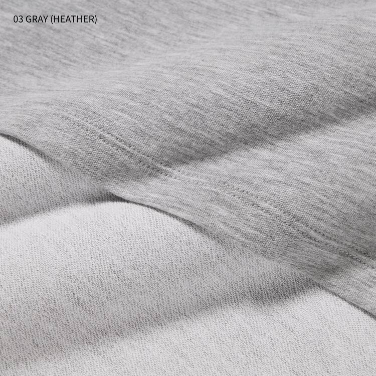 Tops Uniqlo Heattech Extra Warm Cotton Heather Crew Neck Long Sleeved Thermal Men Gray - uniqlo-men, uniqlo-clothes-tops-men, uniqlo-clothes-men