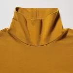 Tops Uniqlo Heattech Extra Warm Cotton Turtleneck Long Sleeved Thermal Woman Yellow