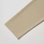 Tops Uniqlo Smooth Stretch Cotton Turtleneck Long Sleeved Woman Beige