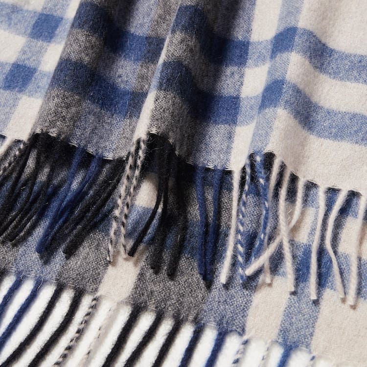 Uniqlo 100% Cashmere Checked Scarves Men Light Grey - uniqlo-men, uniqlo-accessories-scarves-men, uniqlo-accessories-men