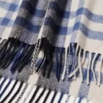 Uniqlo 100% Cashmere Checked Scarves Women Light Grey