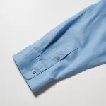 Uniqlo 100% Premium Linen Skipper Collar 3/4 Sleeved Women’s Shirts Blue