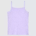 Uniqlo Airism Cotton Blend Printed Camisole Tops Kids Light Purple