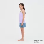 Uniqlo Airism Cotton Blend Printed Camisole Tops Kids Light Purple
