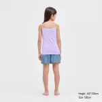 Uniqlo Airism Cotton Blend Printed Camisole Tops Kids Light Purple