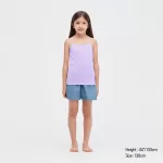 Uniqlo Airism Cotton Blend Printed Camisole Tops Kids Light Purple