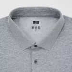 Uniqlo Airism Long Sleeved Men’s Polo Shirt Grey