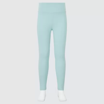 Uniqlo Airism UV Protection Soft Kids Leggings Green