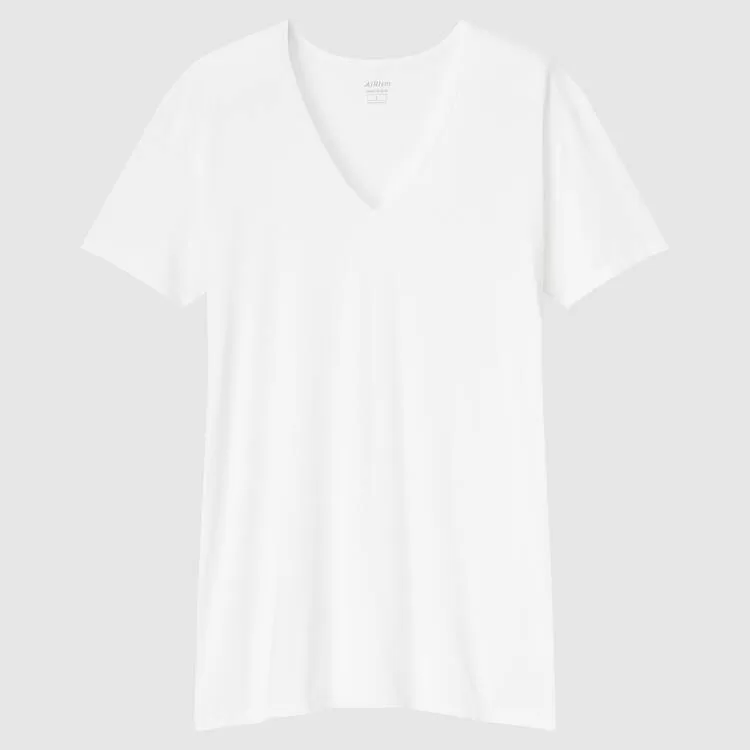 Uniqlo Airism V Neck Men’s T-Shirt White Uniqlo Airism V Neck Men’s T-Shirt White