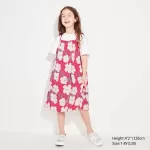 Uniqlo Andy Warhol Flowers Collection Ut Camisole Dress Kids Pink