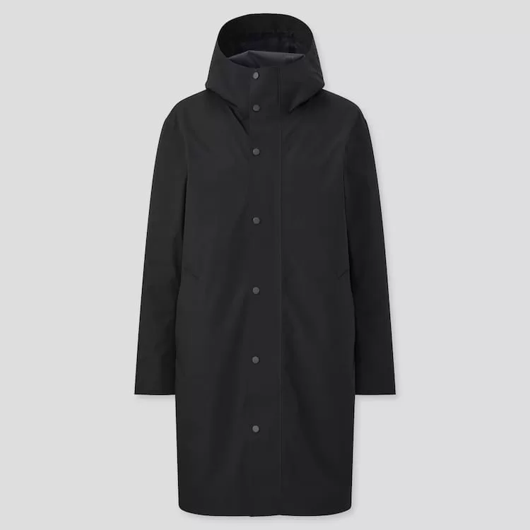 Uniqlo Blocktech Hooded Coats (2021 Season) Men Black Uniqlo Blocktech Hooded Coats (2021 Season) Men Black