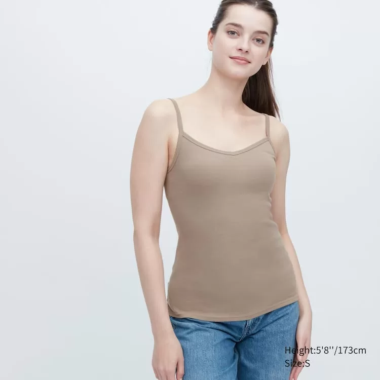 Uniqlo Cotton Lace Camisole Women’s Homewear Khaki Uniqlo Cotton Lace Camisole Women’s Homewear Khaki