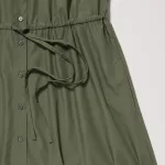 Uniqlo Cotton Long Sleeved Dress Women Green