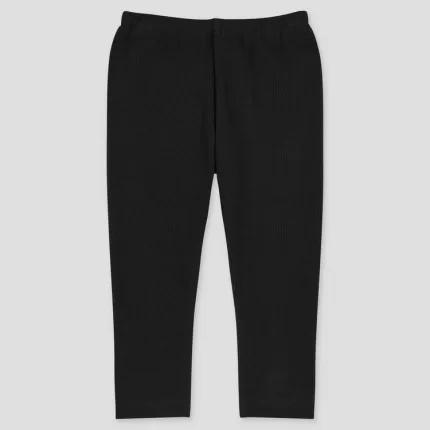 Uniqlo Cotton Ribbed Leggings (2021 Season) Baby Black