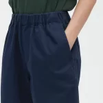 Uniqlo Cotton Twill Easy Shorts Boys Navy Blue