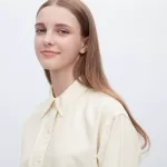 Uniqlo Denim Long Sleeved Dress Women White