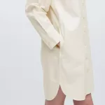 Uniqlo Denim Long Sleeved Dress Women White