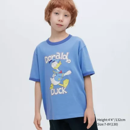 Uniqlo Disney Beyond Time Ut Printed T-Shirt Kids Blue