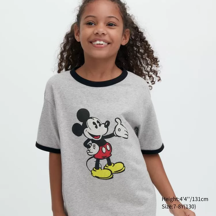 Uniqlo Disney Beyond Time Ut Printed T-Shirt Kids Grey Uniqlo Disney Beyond Time Ut Printed T-Shirt Kids Grey