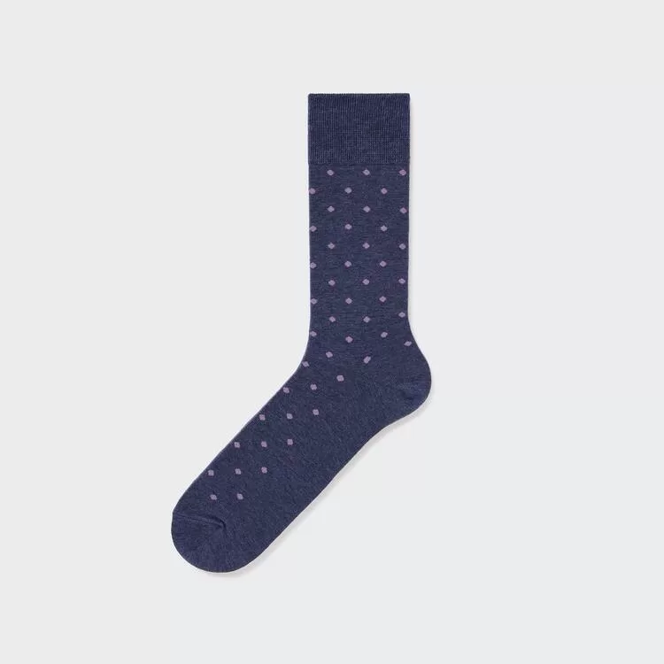 Uniqlo Dotted Men’s Socks Blue Uniqlo Dotted Men’s Socks Blue