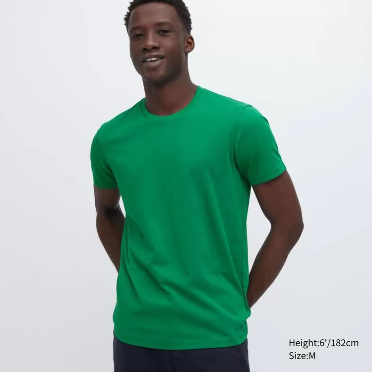 Uniqlo Dry Colour Crew Neck Short Sleeved T-shirt Men’s Green Uniqlo Dry Colour Crew Neck Short Sleeved T-shirt Men’s Green
