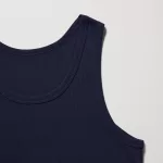Uniqlo Dry Colour Ribbed Men’s Tops Navy Blue