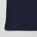 Uniqlo Dry Colour Ribbed Men’s Tops Navy Blue