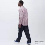 Uniqlo Extra Fine Cotton Broadcloth Regular Fit Checked (Button-down Collar) Men’s Shirts Pink