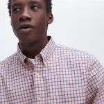 Uniqlo Extra Fine Cotton Broadcloth Regular Fit Checked (Button-down Collar) Men’s Shirts Pink