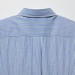 Uniqlo Extra Fine Cotton Broadcloth Regular Fit Striped (Button-down Collar) Men’s Shirts Blue