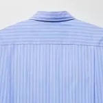 Uniqlo Extra Fine Cotton Broadcloth Regular Fit Striped Men’s Shirts Blue