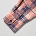 Uniqlo Flannel Regular Fit Checked (Regular Collar) Men’s Shirts Pink