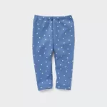 Uniqlo Fleece Footprint Baby Leggings Blue