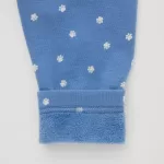 Uniqlo Fleece Footprint Baby Leggings Blue