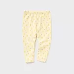 Uniqlo Flower Print Baby Leggings Yellow