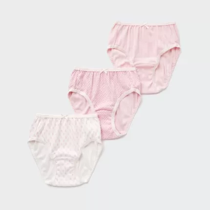 Uniqlo Flower Print (Three Pairs) Kids Underwear Pink
