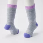 Uniqlo Heattech Colour Block Socks (Two Pairs) Kids Grey Blue