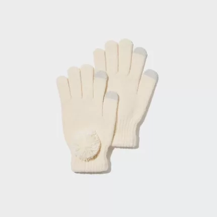 Uniqlo Heattech Knitted Gloves Kids White