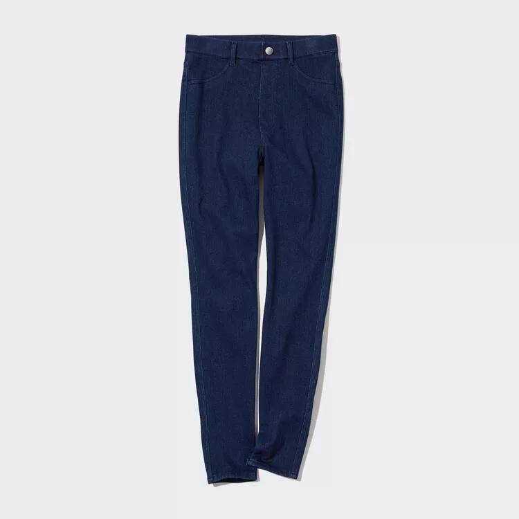 Uniqlo Heattech Ultra Stretch High Rise Denim Thermal Women’s Pants Blue Uniqlo Heattech Ultra Stretch High Rise Denim Thermal Women’s Pants Blue