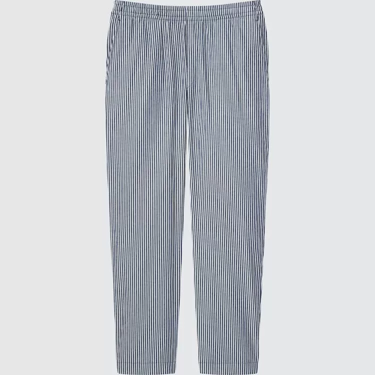 Uniqlo Hickory Easy Relaxed Ankle Length Men’s Loungewear Blue Uniqlo Hickory Easy Relaxed Ankle Length Men’s Loungewear Blue