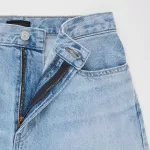 Uniqlo High Rise Straight Leg Distressed Women’s Jeans Blue