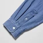 Uniqlo Indigo Denim Regular Fit (Regular Collar) Men’s Blue Shirts