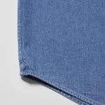 Uniqlo Indigo Denim Regular Fit (Regular Collar) Men’s Blue Shirts