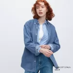 Uniqlo Indigo Denim Regular Fit (Regular Collar) Men’s Blue Shirts