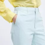 Uniqlo Ines De La Fressange Cotton Chino Pants Women Blue