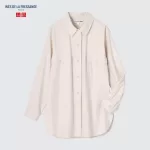 Uniqlo Ines De La Fressange Flannel Tunic Tops Women Beige