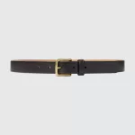 Uniqlo Italian Saddle Leather Belts (2021 Season) Men Dark Brown