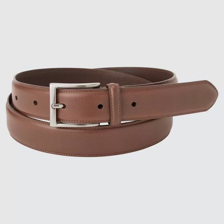 Uniqlo Italian Stitched Leather Belts (2021 Season) Men Brown Uniqlo Italian Stitched Leather Belts (2021 Season) Men Brown