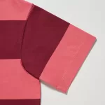 Uniqlo JW Anderson Striped Polo Short Sleeved Dress Women Pink